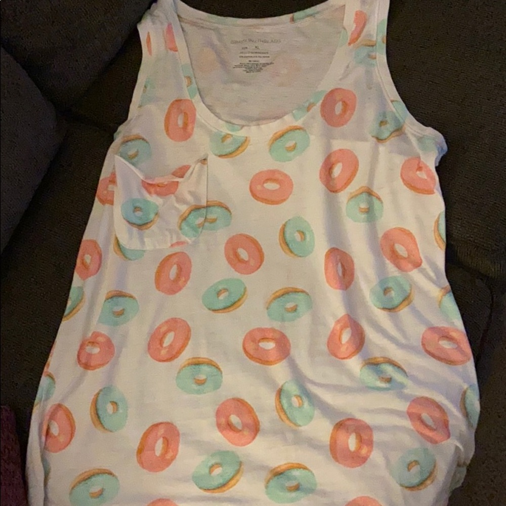 Fun donut print tank